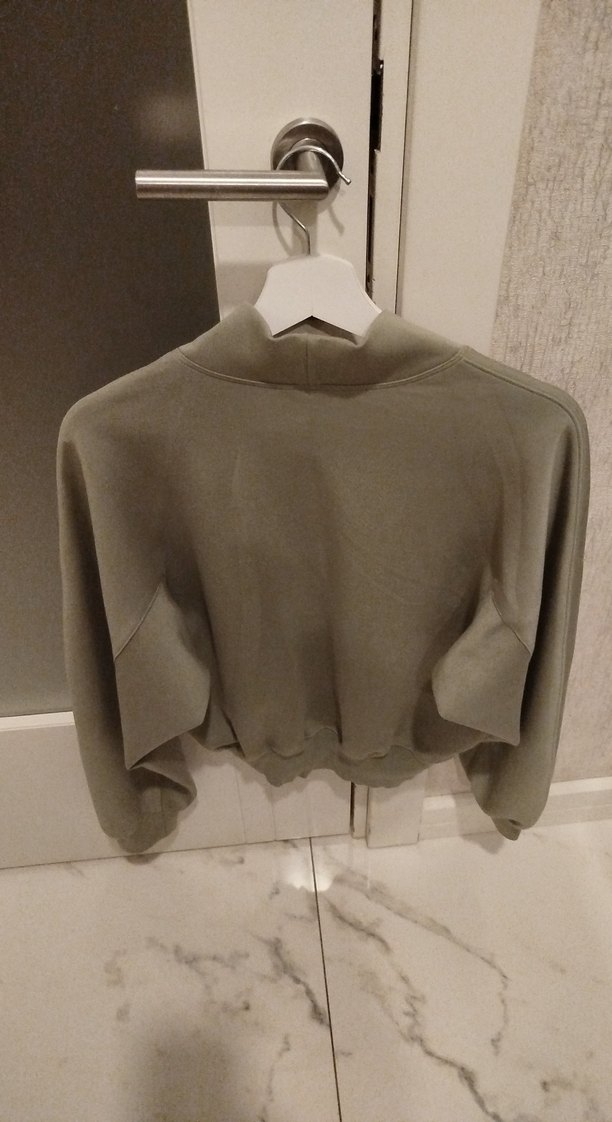 Gri Yarım Fermuarlı Kadın Sweatshirt - Görsel 3