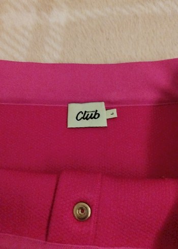 Düğmeli Pembe Mini Etek - Görsel 3