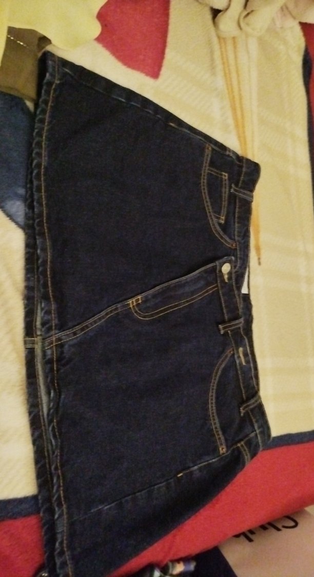 Kadın Koyu Mavi Kot Mini Etek - Görsel 2