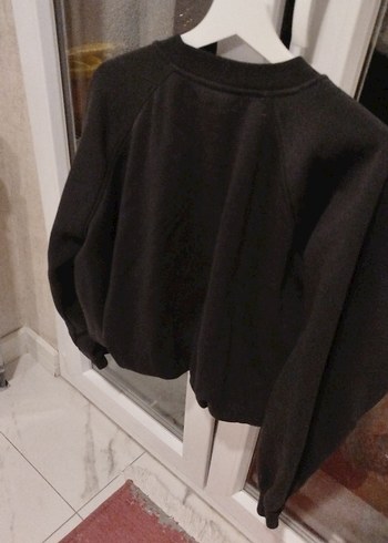 Siyah Fermuarlı Rahat Kadın Ceket - Görsel 2