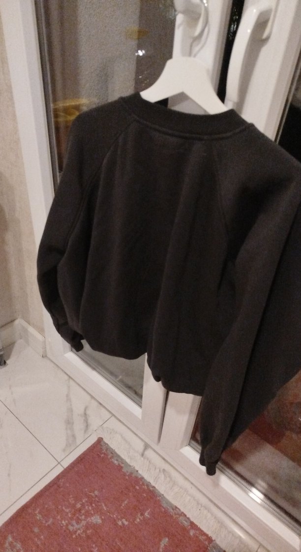 Siyah Fermuarlı Rahat Kadın Ceket - Görsel 2