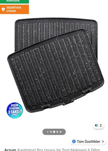 Arzum Siyah Tost Makinesi ve Izgara - Görsel 6