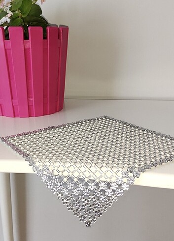 Gümüş i renkli 6'lı kasnak peçete  - Görsel 5