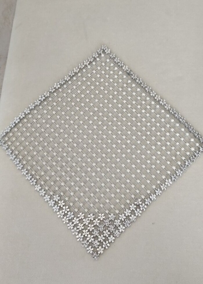 Gümüş i renkli 6'lı kasnak peçete  - Görsel 4