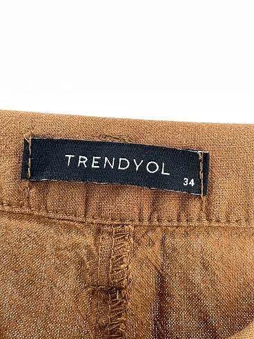 34 Beden kahverengi Renk Trendyol & Milla Kumaş Pantolon %70 İndirimli.