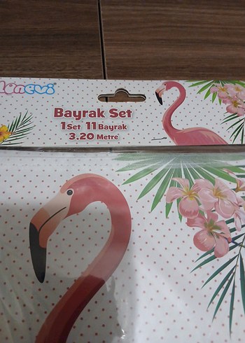 Flamingo Temalı Parti Bayrak Seti - Görsel 4