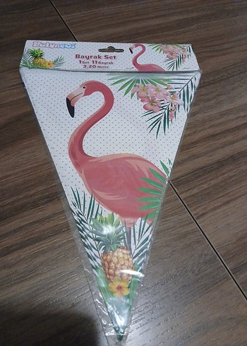 Flamingo Temalı Parti Bayrak Seti - Görsel 5