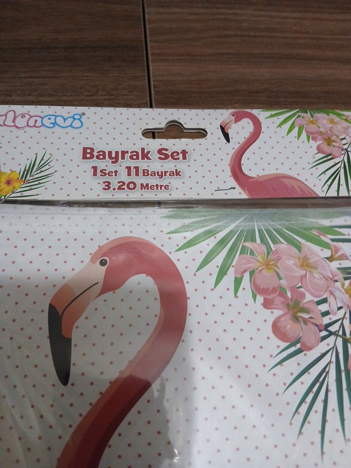 Flamingo Temalı Parti Bayrak Seti - Görsel 4