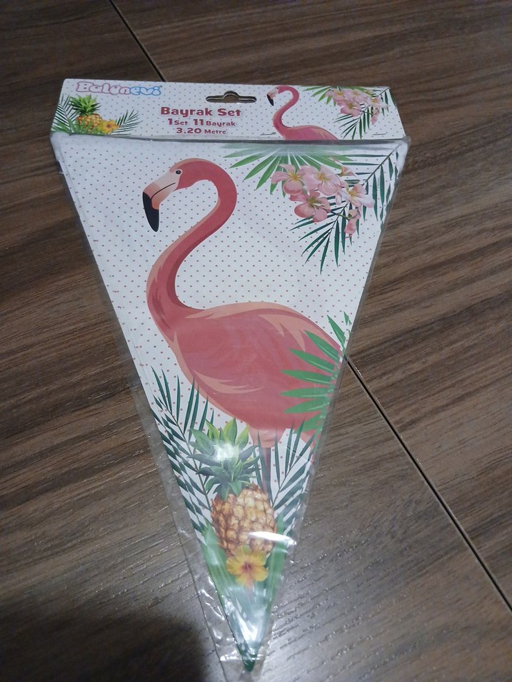 Flamingo Temalı Parti Bayrak Seti - Görsel 5