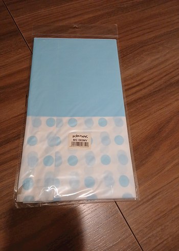 Masa Örtüsü mavi puantiyeli - Görsel 4