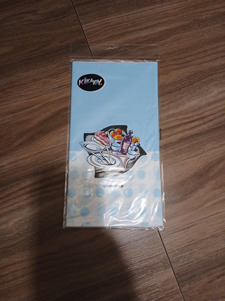 Masa Örtüsü mavi puantiyeli - Görsel 2