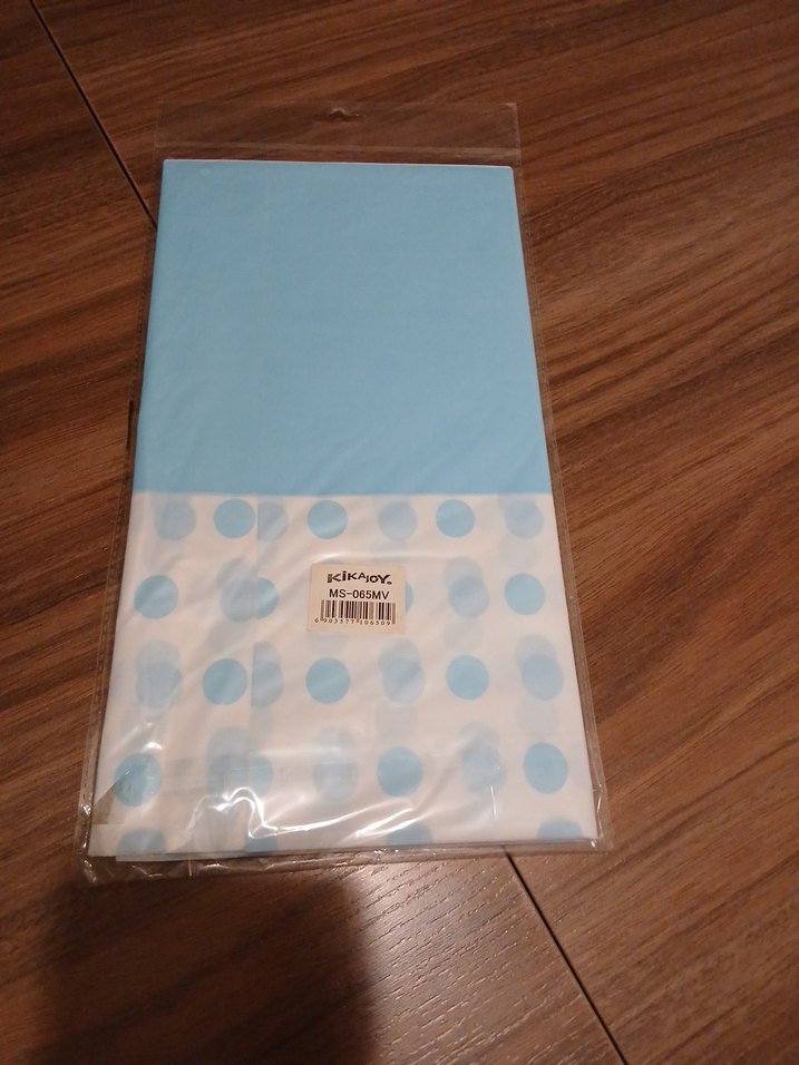 Masa Örtüsü mavi puantiyeli - Görsel 4