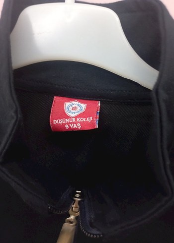 Siyah Fermuarl Sweatshirt düşünür koleji iyi durumda - Görsel 5