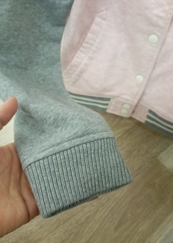 Düğmeli Pembe Kız Çocuk Ceket - Görsel 4