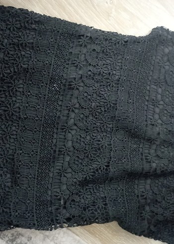 Dantelli Siyah Mini cocuk Bluz - Görsel 2