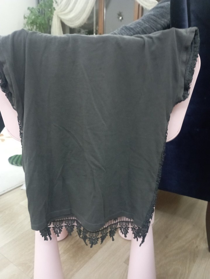 Dantelli Siyah Mini cocuk Bluz - Görsel 5