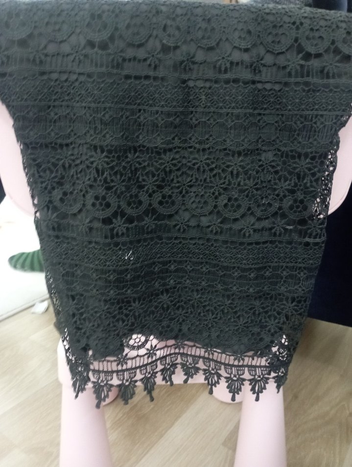 Dantelli Siyah Mini cocuk Bluz - Görsel 3