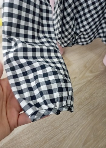 Kız Çocuk Ekose Desenli Uzun Kollu Bluz - Görsel 2