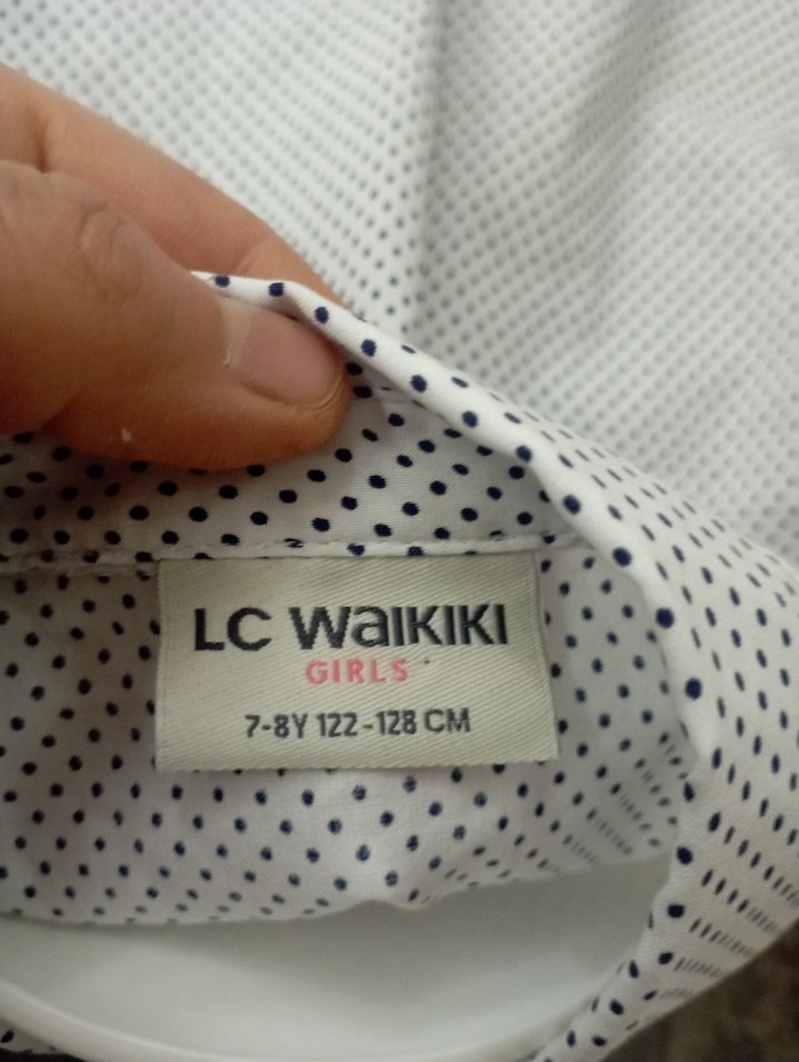 Kız Çocuk Puantiyeli Kısa Kollu Gömlek - Görsel 2