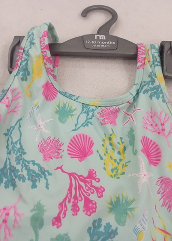 Kız Çocuk Pastel Deniz Desenli Mayo - Görsel 2