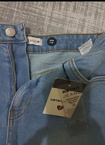 38 Beden mavi Renk Koton kadın Jeans