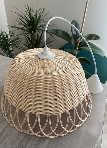 Tasarımcı Rattan bambu dekor ayna