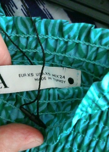 xl Beden Turkuaz Pilili Uzun Bohem Etek