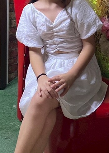 Beyaz Bambu Midi Bohem Elbise - Görsel 13