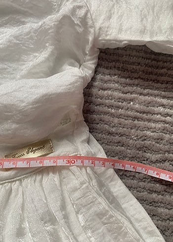 Beyaz Bambu Midi Bohem Elbise - Görsel 3