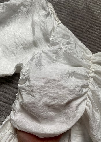 Beyaz Bambu Midi Bohem Elbise - Görsel 9