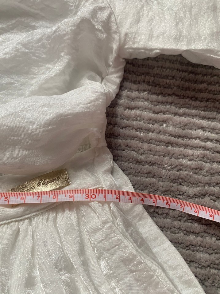 Beyaz Bambu Midi Bohem Elbise - Görsel 3