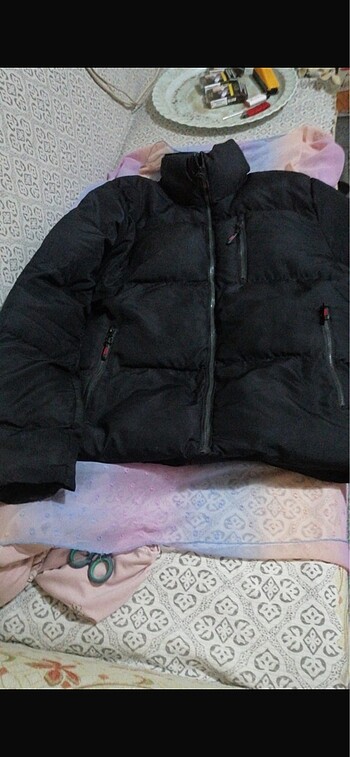 l Beden Siyah şık mont