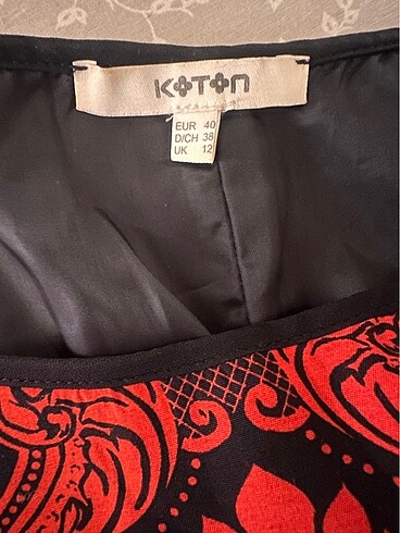 40 Beden kırmızı Renk Koton elbise