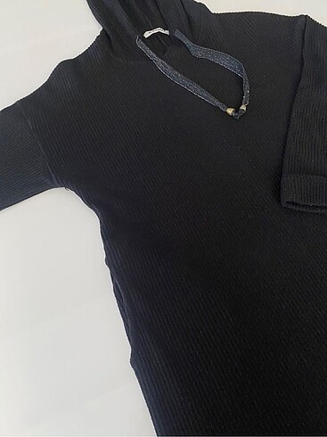 s Beden Siyah Tunik Kışlık Sweat