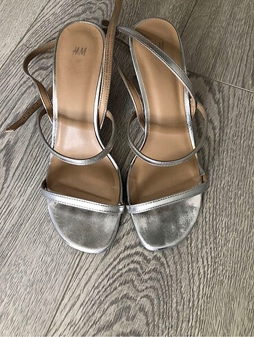 Topuklu Sandalet Gümüş