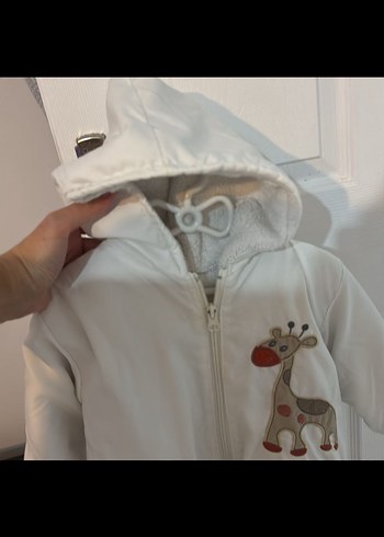 Beyaz Fermuarlı Tulum - Görsel 3