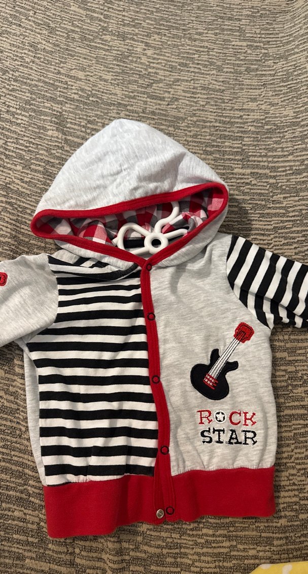 Erkek Çocuk Rock Punk Kapüşonlu Sweatshirt - Görsel 2