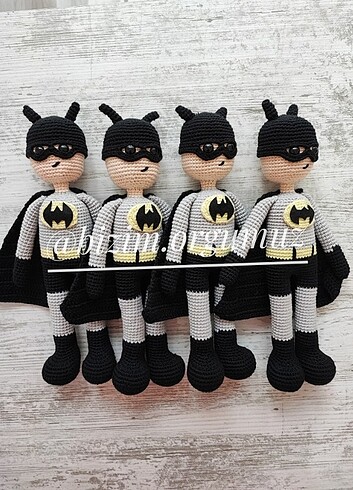 Amigurumi Batman Organik Oyuncak 