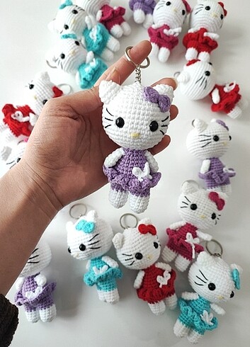 Amigurumi Hello Kitty Anahtarlık 