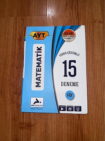 PARAF YAYINLARI AYT MATEMATİK VİDEO ÇÖZÜMLÜ 15 DENEME FÖY