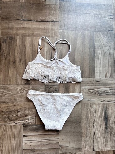 10 Yaş Beden beyaz Renk 10-11 yaş bikini takım