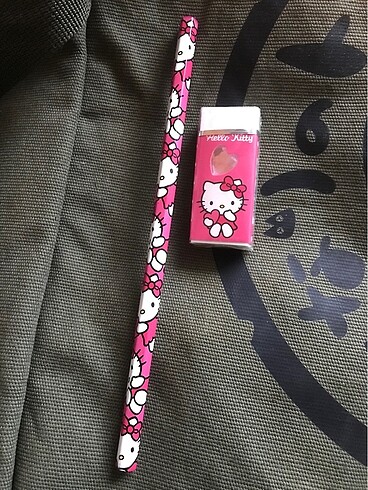 hello kitty kalem ve silgi