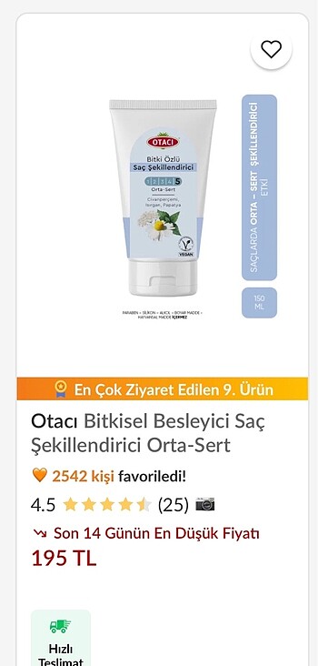 Otacı saç jölesi ( sıfır) piyasa fiyatının yarısına satıyorum