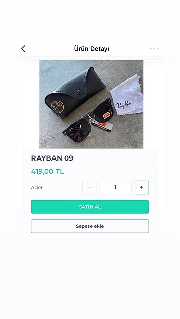 Rayban wayfarer mat 50 ekartman Unisex güneş gözlüğü