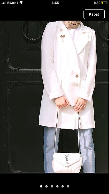 Beyaz bleazer ceket