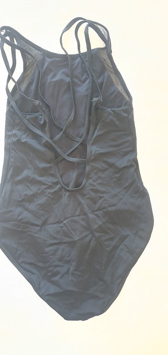 Siyah VOYAGE Baskılı Strappy Mayo - Görsel 3