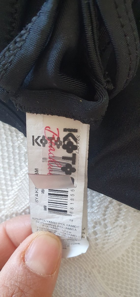 Siyah VOYAGE Baskılı Strappy Mayo - Görsel 4