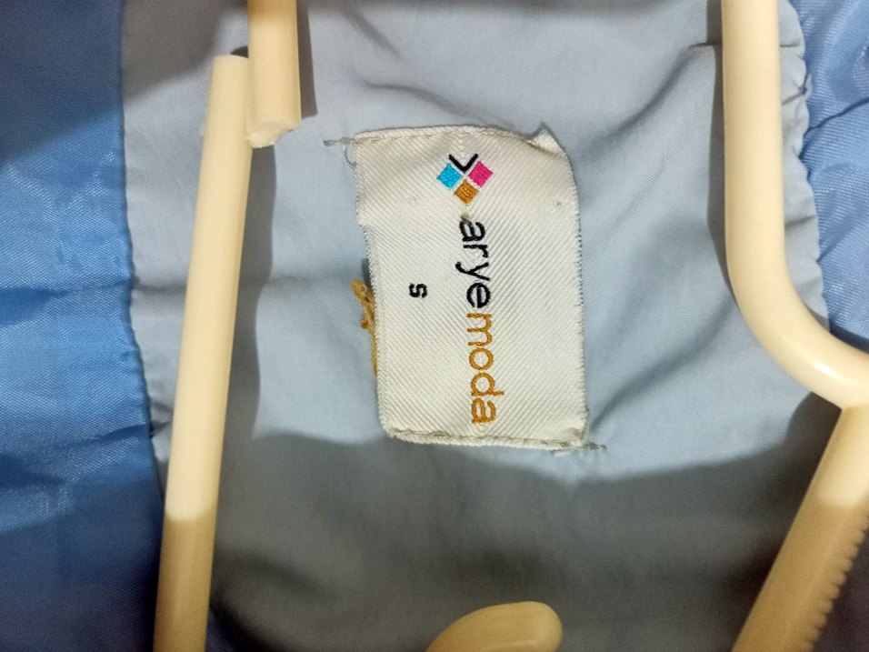 Mavi Yağmurluk ceket - Görsel 3