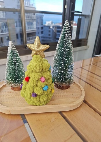 Renkli Ponponlu Yılbaşı Ağacı mini - Görsel 2