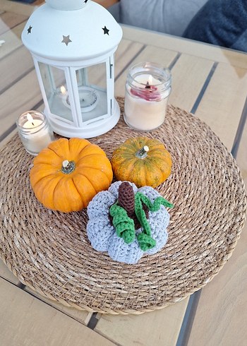 Renkli Örgü Kabak dekorasyon - Görsel 4